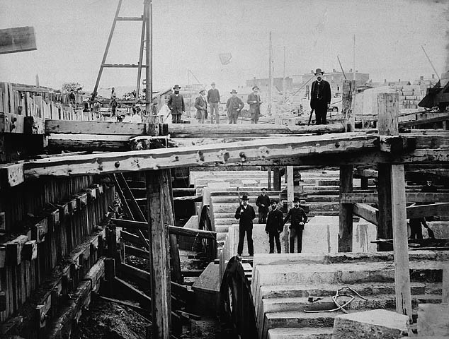 Lachine canal construction