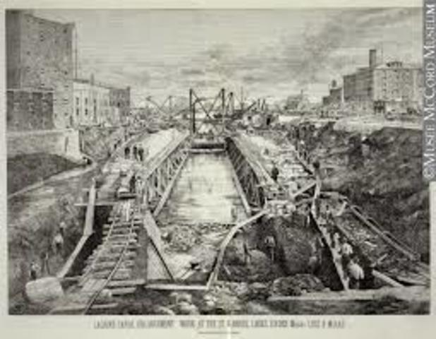 Construction of the Lachine Canal