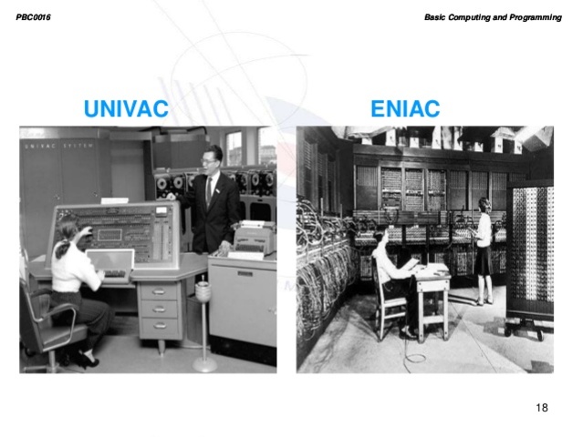 ENIAC Y UNIVAC (1943 Y 1946)
