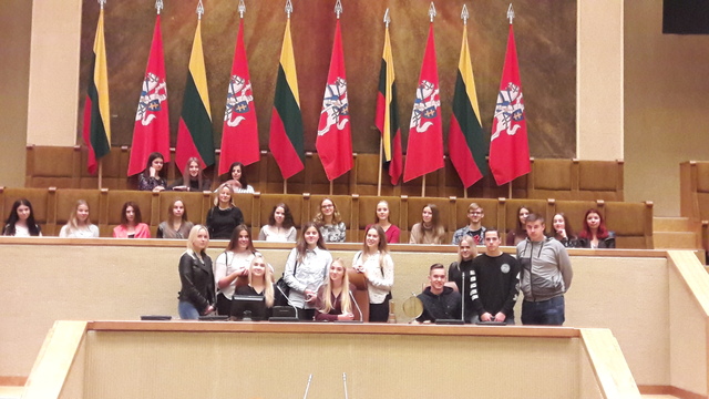 Edukacinė išvyka į Lietuvos Respublikos Seimą