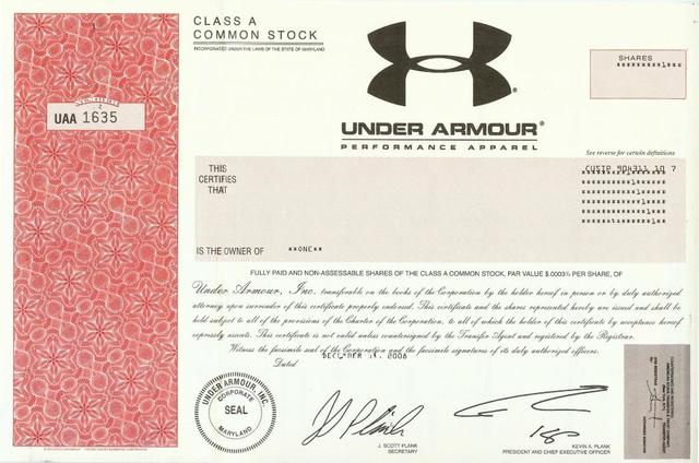 IPO of Under Armour