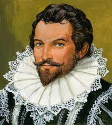 Walter Raleigh sails to Roanoke
