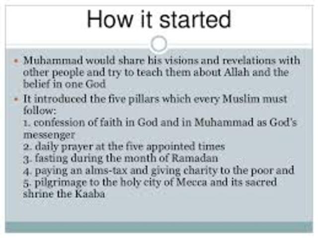Muhammad began the islamic religion