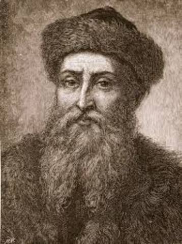 Johannes Gutenberg invented the printing press