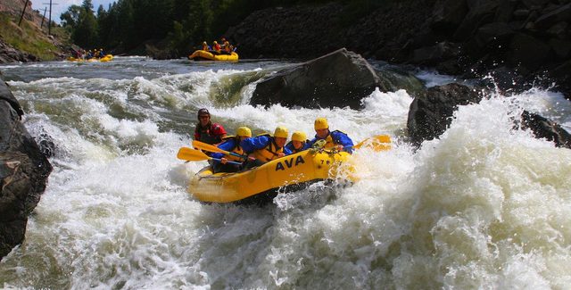 My first time white water rafting