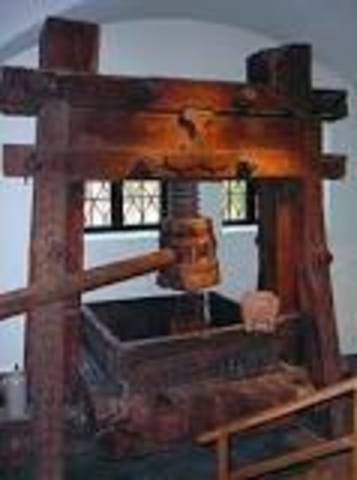 Gutenberg creates the printing press