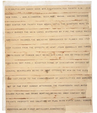 Fort Sumter is fired upon