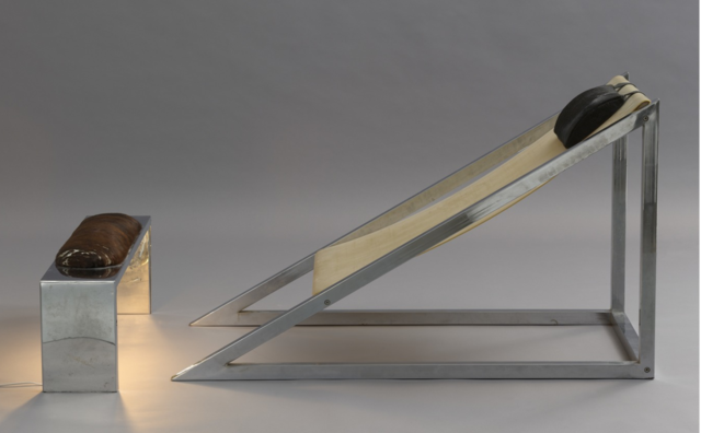 Silla “Mies” y otomano