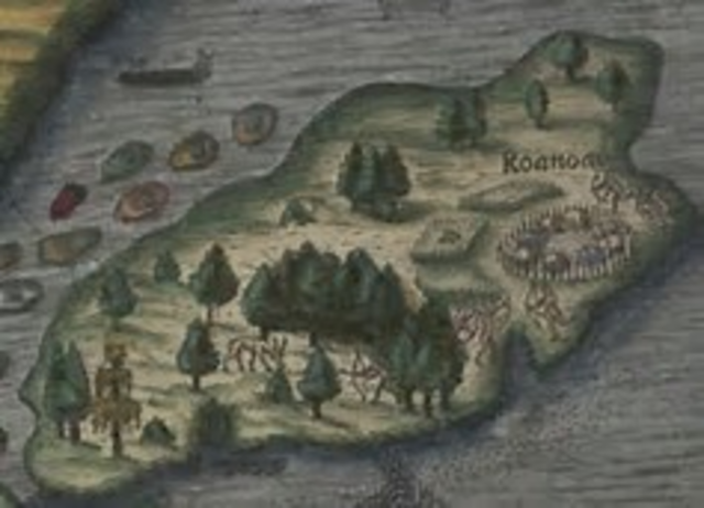 First attempt to settle Roanoke Island