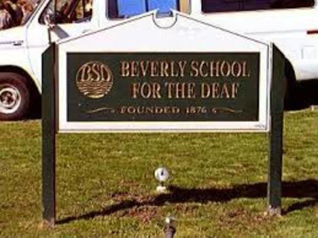 (Evynn Pennington) "School of industrial arts for Deaf adults and children, now known as Beverly School for the Deaf"
