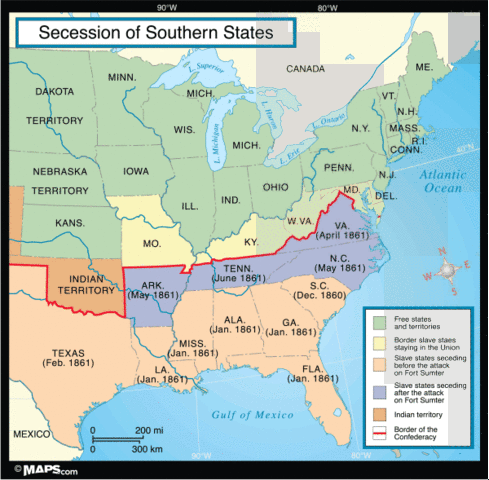 Secession of Southern States