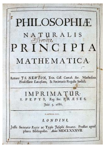 Newton enuncia sus principios matemáticos.