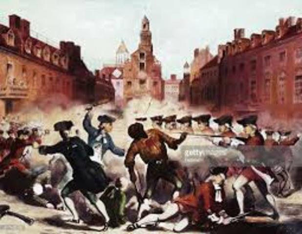 The boston Massacre took place
