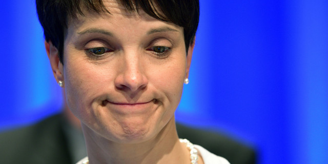 25. September 2017, Frauke Petry AFD-Führer beendet Partei Caucus Stunden nach der deutschen Wahl Durchbruch.