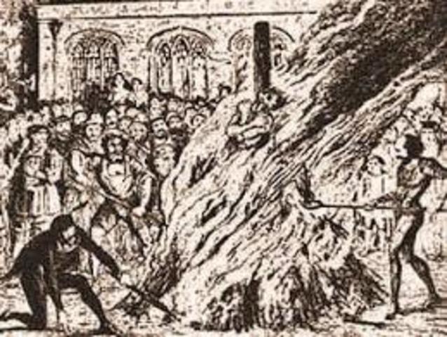 John Hus was burned at the stake for heresy
