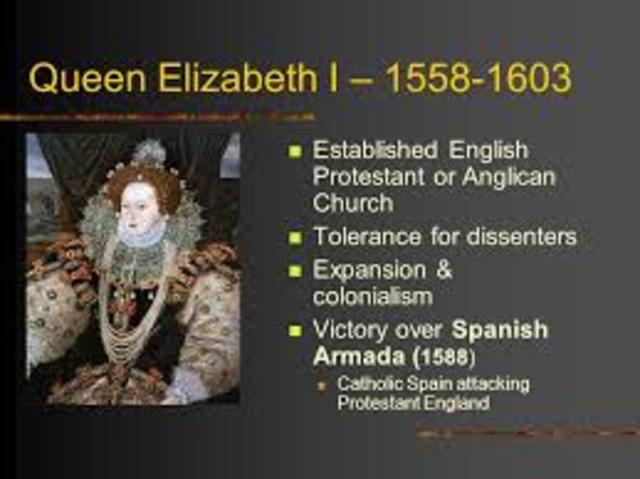 Queen Elizabeth became head of the Anglican church
