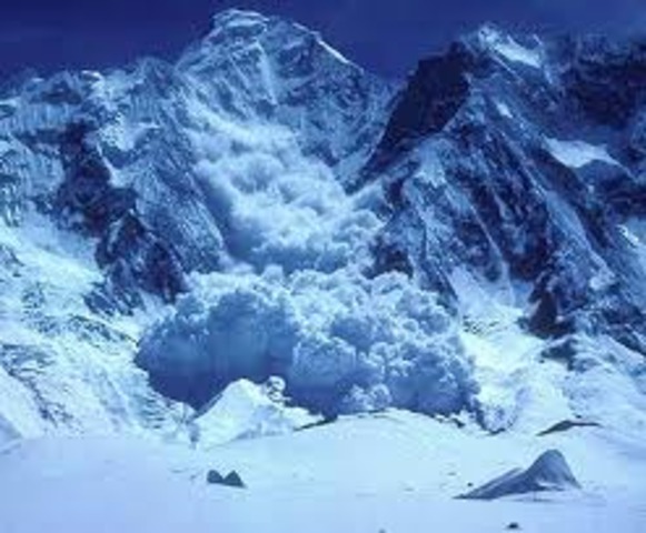 Avalanche tumbled down hill