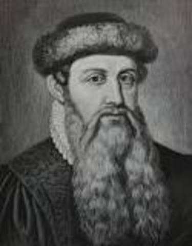 Johannes Gutenberg invented the printing press
