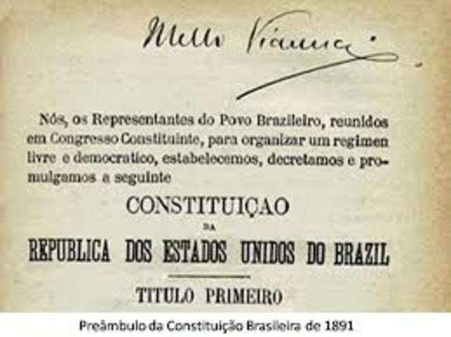 promulgada a Constituição (primeira do período republicano) pela Assembleia Constituinte