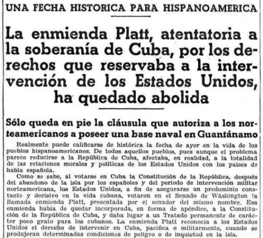 Abolición de la Enmienda Platt (Cuba)