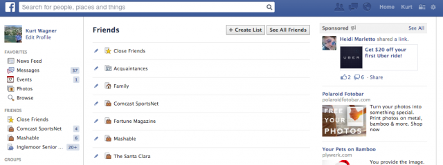Facebook lanzo un feed de noticias