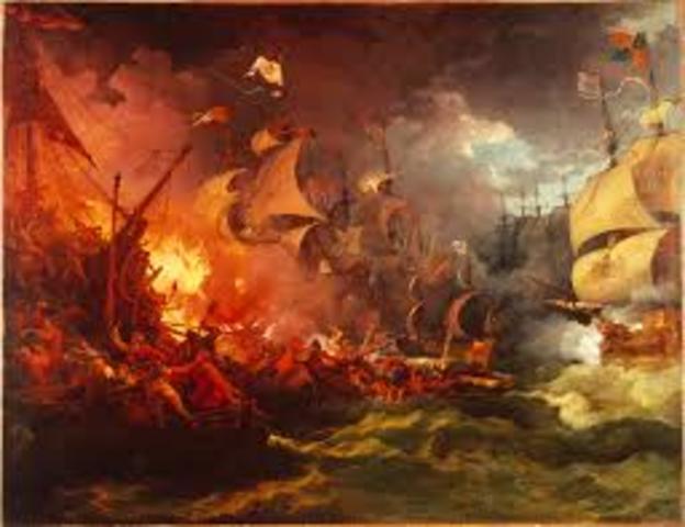 Sir Francis Drake defeated the Spanish Armada