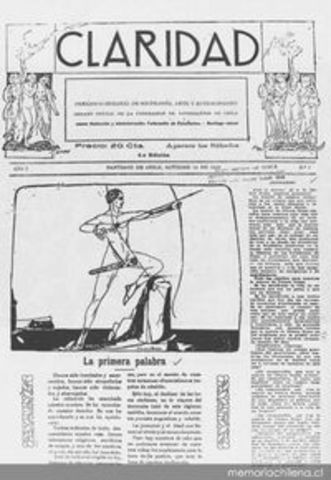 Se incorpora a la revista "claridad"