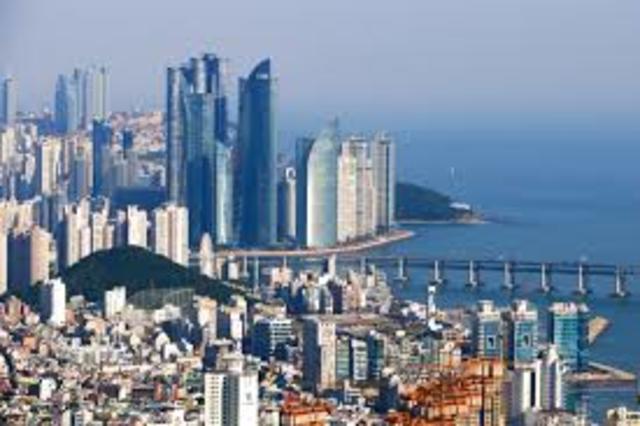arrive at busan city