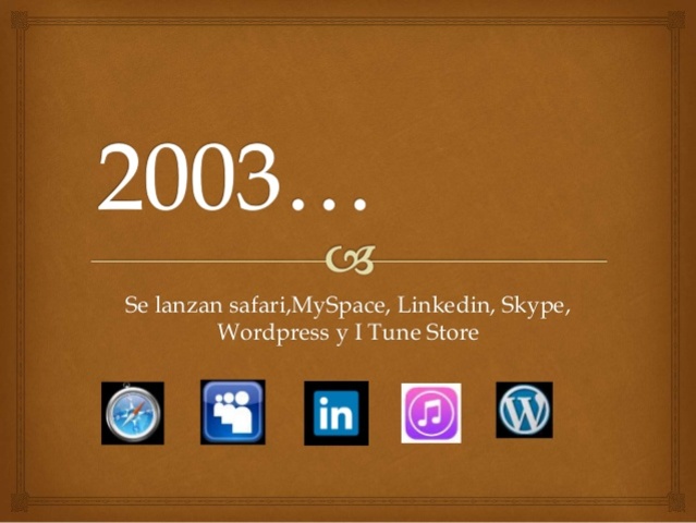 Safari, Myspace, Linkedin, Skype...