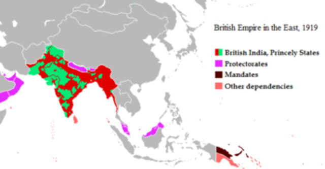 Britain dominates most of India