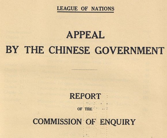 La Liga de las Naciones publica el Informe Lytton.