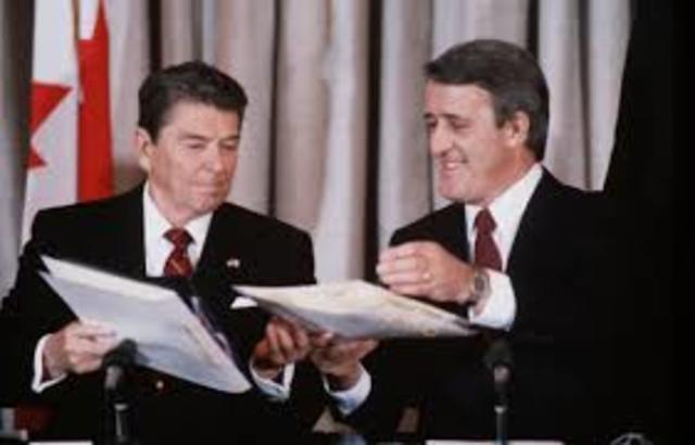 U.S. and Canada sign free Trade Agreement