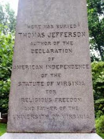 Thomas Jefferson wrote the Virginia Statute for Religious Freedom