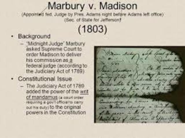 Mary v. Madison decision was handed down by the Supreme Court