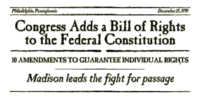 bill of rights was added to the constitution