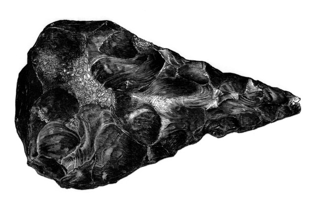 Primer hallazgo de industria lítica