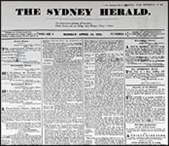 First newspaper published