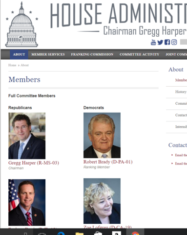 House Committee On Administration Meets - Calls In House IG