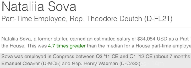 Natalia Sova Is Hired By Ted Deutch, FL-21