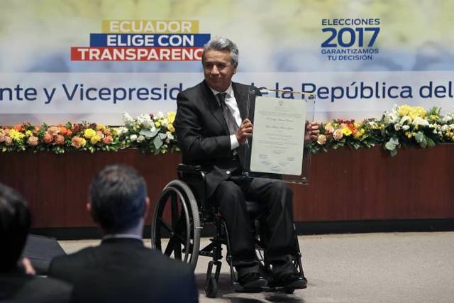 Primer dia de Lenin Moreno en el poder