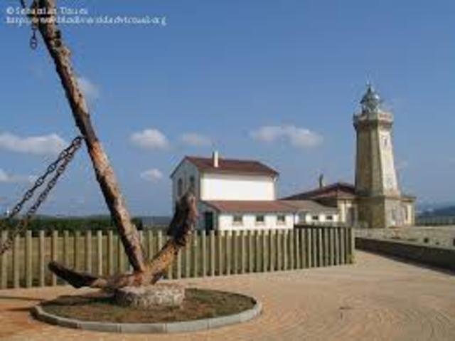 Se construye el faro de San Juan de Nieva,. en la ría de Avilés.