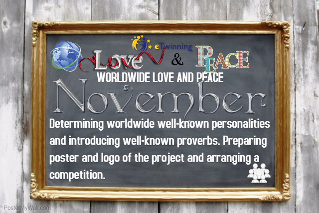 Determining worldwide well-known personalities and introducing well-known proverbs. Preparing poster and logo of the project and arranging a competition.