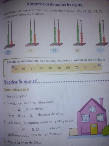 NÚMEROS ORDENADOS HASTA 99