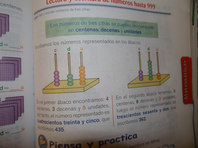 LECTURA Y ESCRITURA DE NÚMEROS HASTA 999