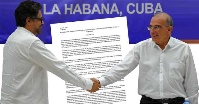 Firma del Acuerdo de Paz entre el Gobierno Santos y las FARC