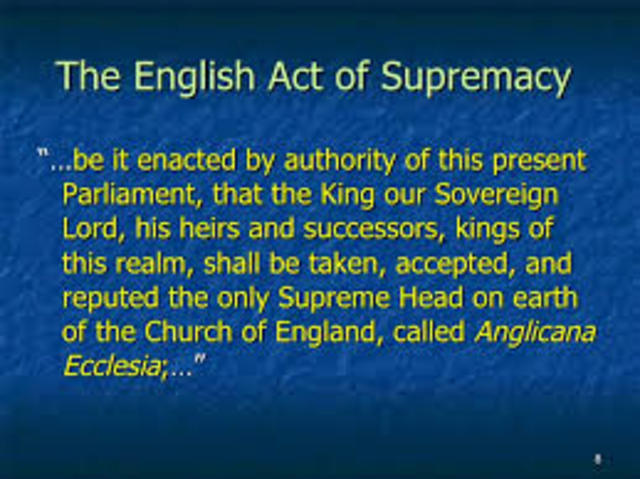 The act of supremacy divided the claims of France and spain
