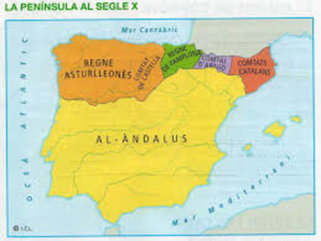 Els àrabs entren a la Península Ibèrica Del 711 al 726