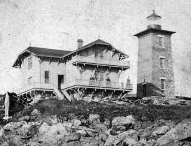 A 45-square foot brick lighthouse and a two-story keeper’s house are both completed at the Point.