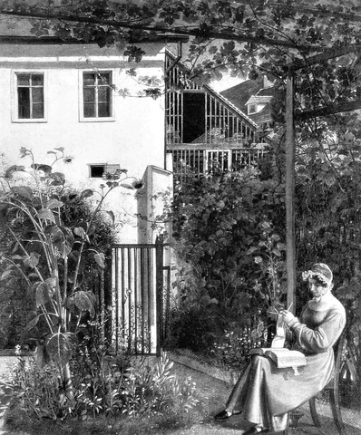 E. Engert, Giardino di casa a Vienna, 1827-30