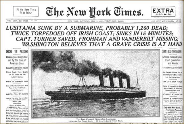 Lusitania Sunk!